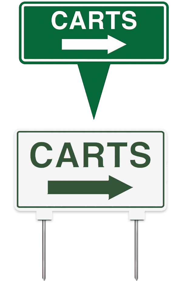 golf directional signage