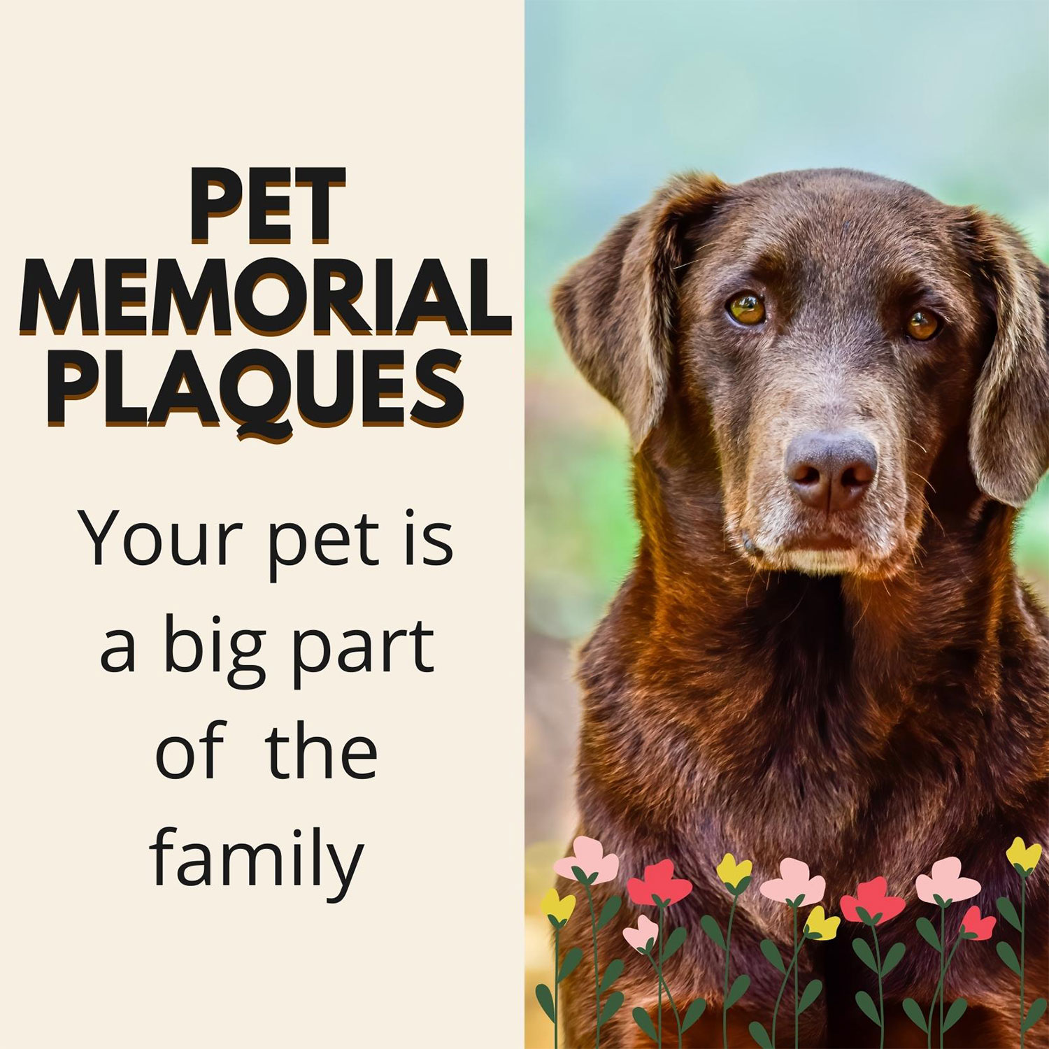 Pet memorial plaques