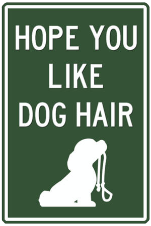 Pet Plaque: Hope you like dog hair