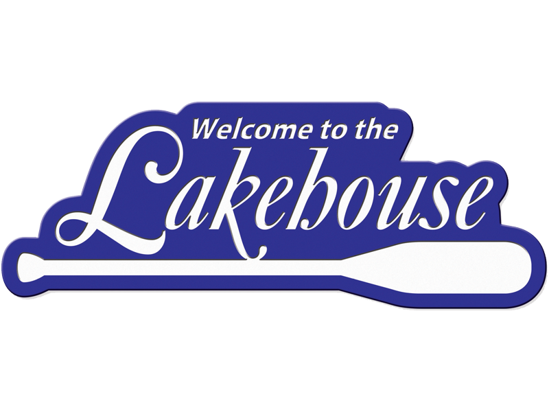 House Plaque - Lakehouse - Blue
