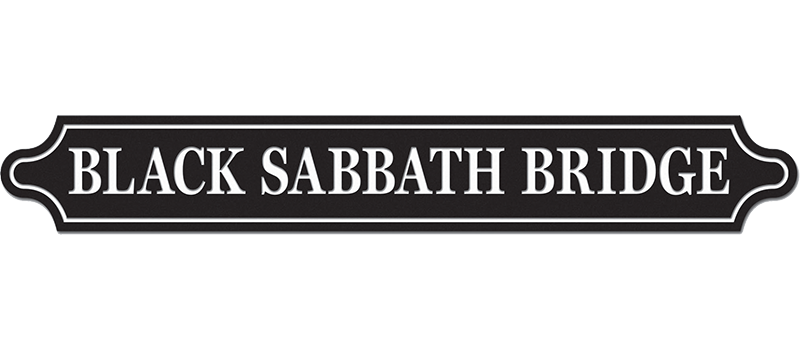 Black Sabbath Bridge Sign