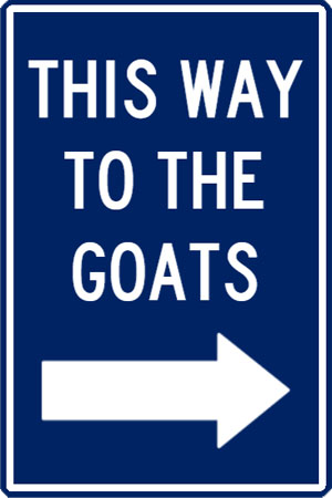 Pet Plaque: This way to the goats