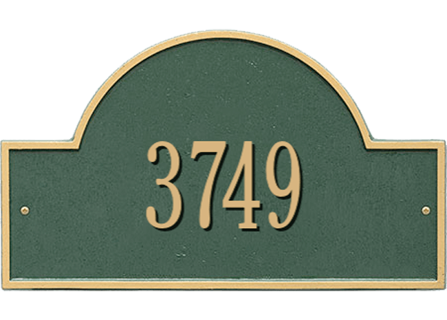 Arch Marker House Numbers Plaque
