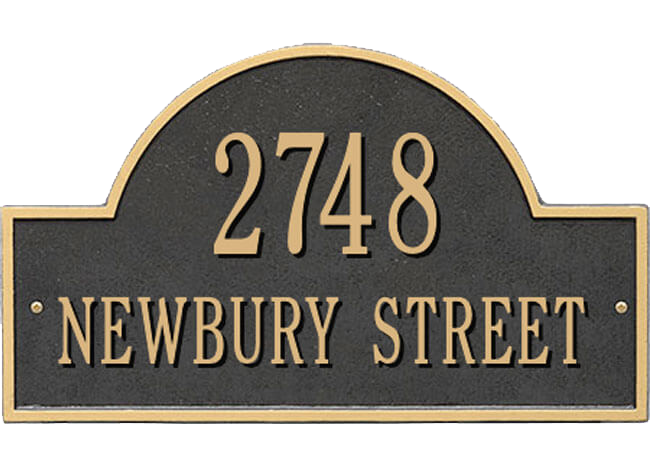 Arch Marker House Numbers Plaque