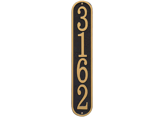Fast & Easy Richmond Vertical House Numbers Plaque