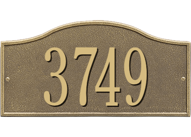 Rolling Hills House Numbers Plaque