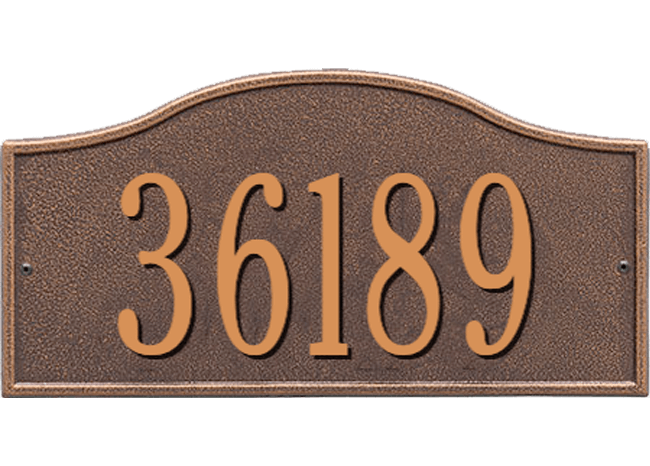 Rolling Hills House Numbers Plaque