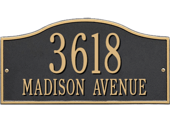 Rolling Hills House Numbers Plaque