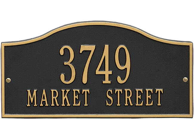 Rolling Hills House Numbers Plaque