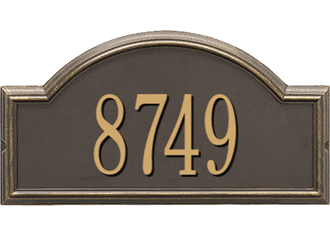 Providence Arch House Numbers Plaque
