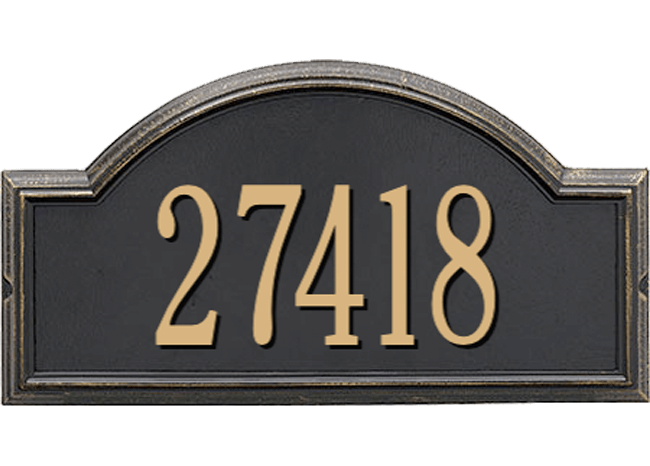 Providence Arch House Numbers Plaque
