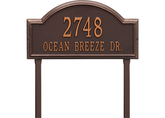 Providence Arch (lawn) House Numbers Plaque